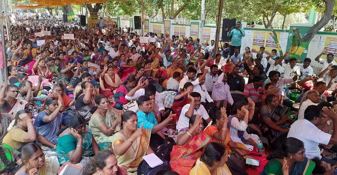 ஆசிரியர் சங்கங்களின் போராட்டம் தீவிரம், 3-வது நாளாக சென்னையில் பரபரப்பு.