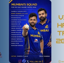 Mumbai Squad for Vijay Hazare Trophy 2025: ரோஹித் - சர்பராஸ் வருகை! பலம் வாய்ந்த மும்பை படை இதோ!