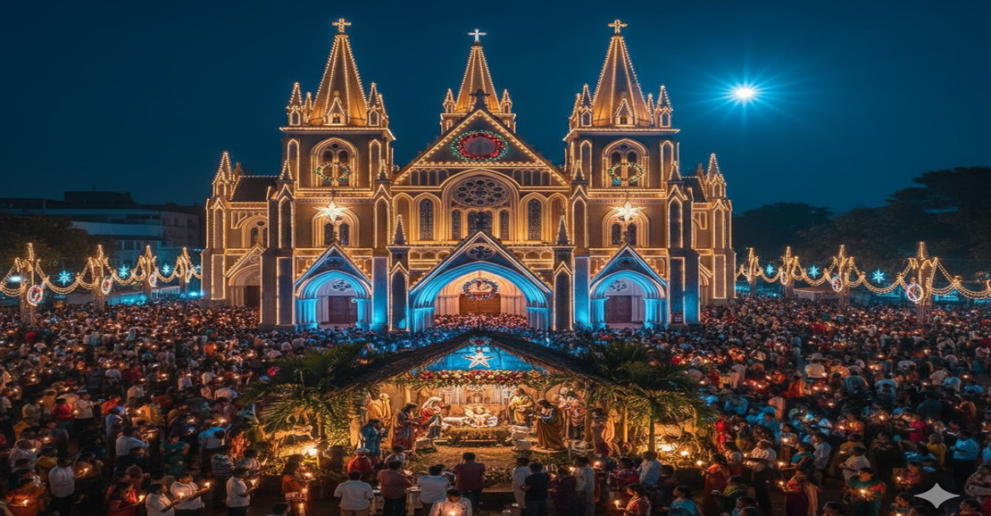 தமிழகத்தில் கோலாகலமான கிறிஸ்துமஸ்: தேவாலயங்களில் நள்ளிரவு சிறப்புப் பிரார்த்தனை!