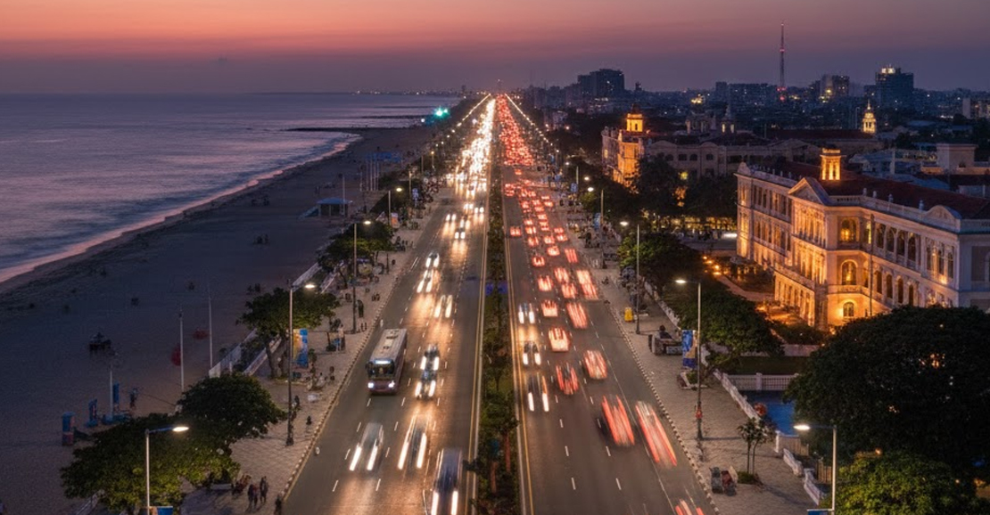 சென்னை மெரினா சாலைக்கு மெகா திட்டம்: 8 வழிச்சாலையாகிறது காமராஜர் சாலை