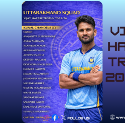 Vijay Hazare Trophy 2025: குணால் சண்டேலா தலைமையில் உத்தரகாண்ட்!