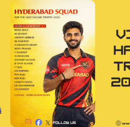 Vijay Hazare Trophy 2025: ராகுல் சிங் தலைமையில் ஹைதராபாத் படை!