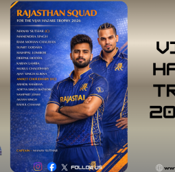 Vijay Hazare Trophy 2025: மானவ் சுதார் தலைமையில் ராஜஸ்தான் படை! அதிரடி வீரர்கள் பட்டியல் இதோ!