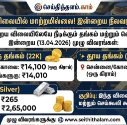 இன்றைய தங்கம், வெள்ளி விலை நிலவரம் (ஏப்ரல் 13, 2026)