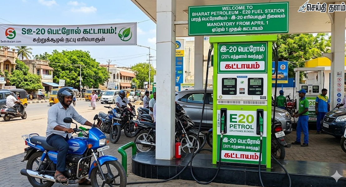 இன்று முதல் இ-20 பெட்ரோல் கட்டாயம்: வாகன ஓட்டிகள் கவனத்திற்கு!
