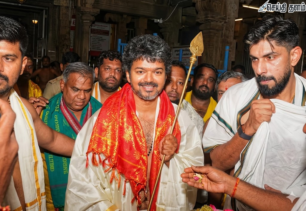 திருச்செந்தூர் முருகன் கோயிலில் தமிழக வெற்றிக் கழகத் தலைவர் விஜய் வழிபாடு!
