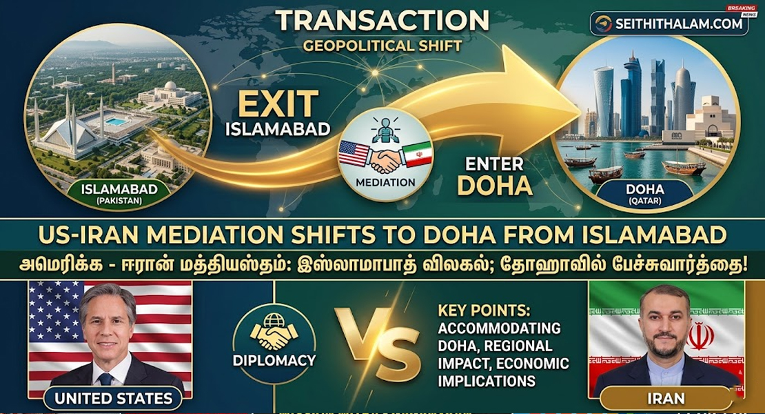 அமெரிக்க - ஈரான் மத்தியஸ்தம்: இஸ்லாமாபாத் விலகல்; களமிறங்கிய கத்தார்!