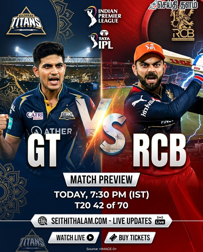 GT vs RCB: இன்று பலப்பரீட்சை! ஆதிக்கம் செலுத்துமா குஜராத்? மீண்டெழுமா பெங்களூரு?