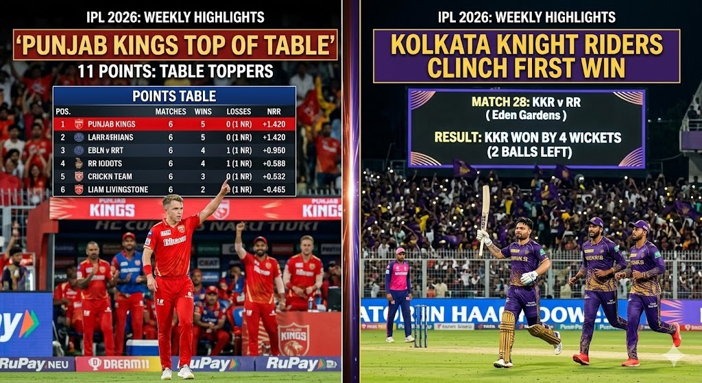 ஐபிஎல் 2026: பஞ்சாப் கிங்ஸ் முதலிடம்!