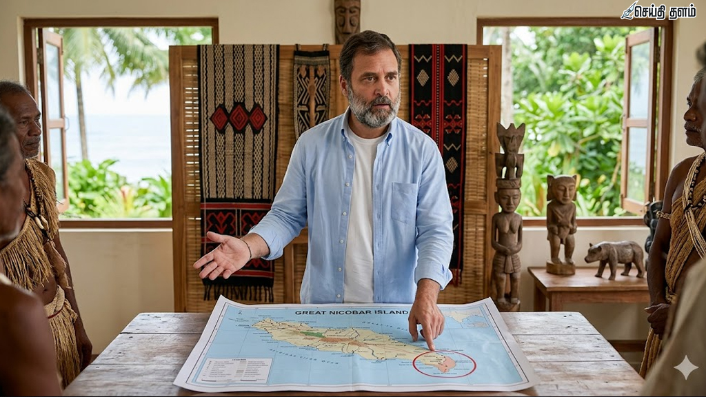 கிரேட் நிக்கோபார் செல்ல ராகுல் காந்தி அனுமதி கோரிக்கை.