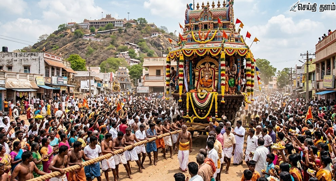 பழனி, திருச்செந்தூரில் பங்குனி உத்திரத் தேரோட்டம்: பக்தர்கள் பரவசம்!