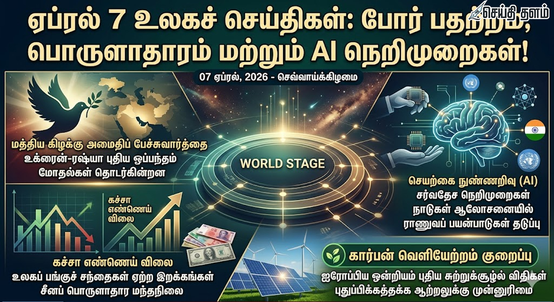 ஏப்ரல் 7 உலகச் செய்திகள்: போர் பதற்றம், பொருளாதாரம் மற்றும் AI நெறிமுறைகள்!
