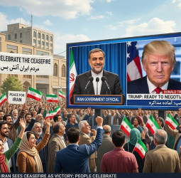 "ஈரானுக்கு கிடைத்த வெற்றி": போர் நிறுத்தத்தை கொண்டாடும் ஈரான்!