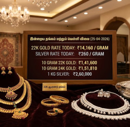 இன்றைய தங்கம், வெள்ளி விலை நிலவரம் (ஏப்ரல் 25, 2026)