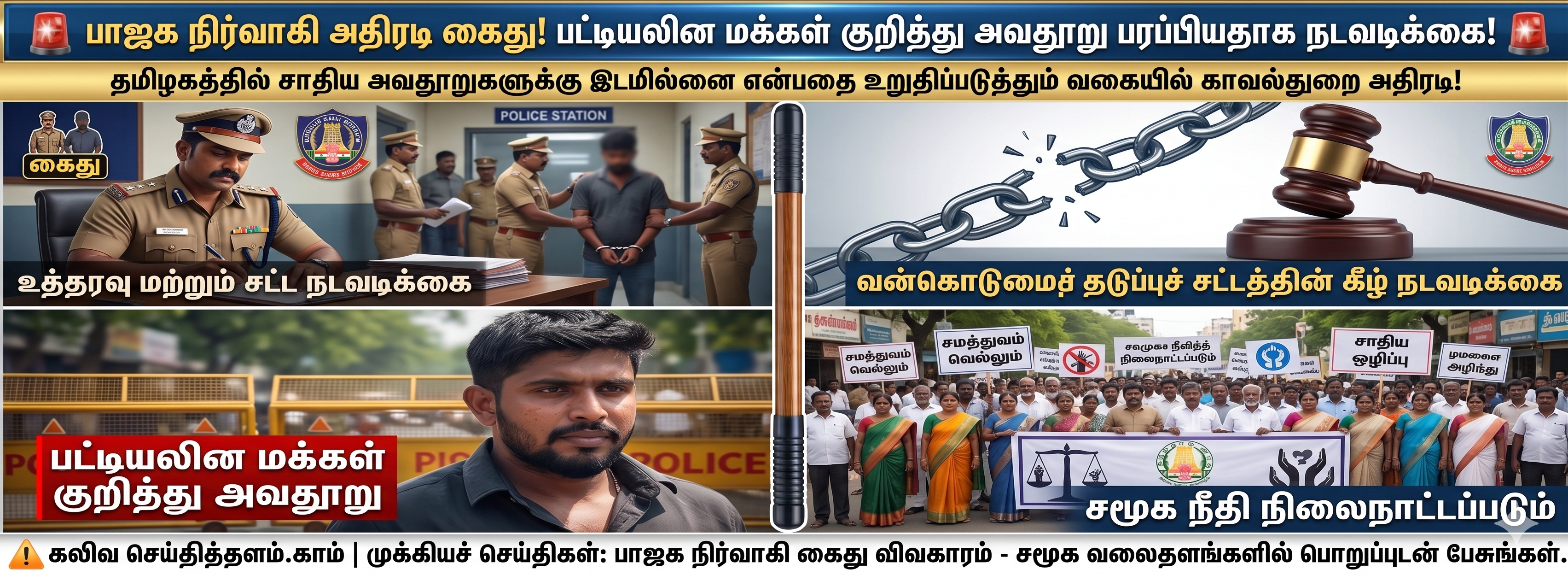 பட்டியலின மக்கள் குறித்து அவதூறு: பாஜக நிர்வாகி அதிரடி கைது - பரபரப்பு பின்னணி!