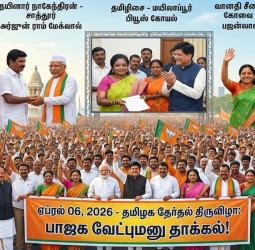 தமிழக தேர்தல் களம்: இன்று பாஜக முக்கிய வேட்பாளர்கள் வேட்புமனு தாக்கல்!