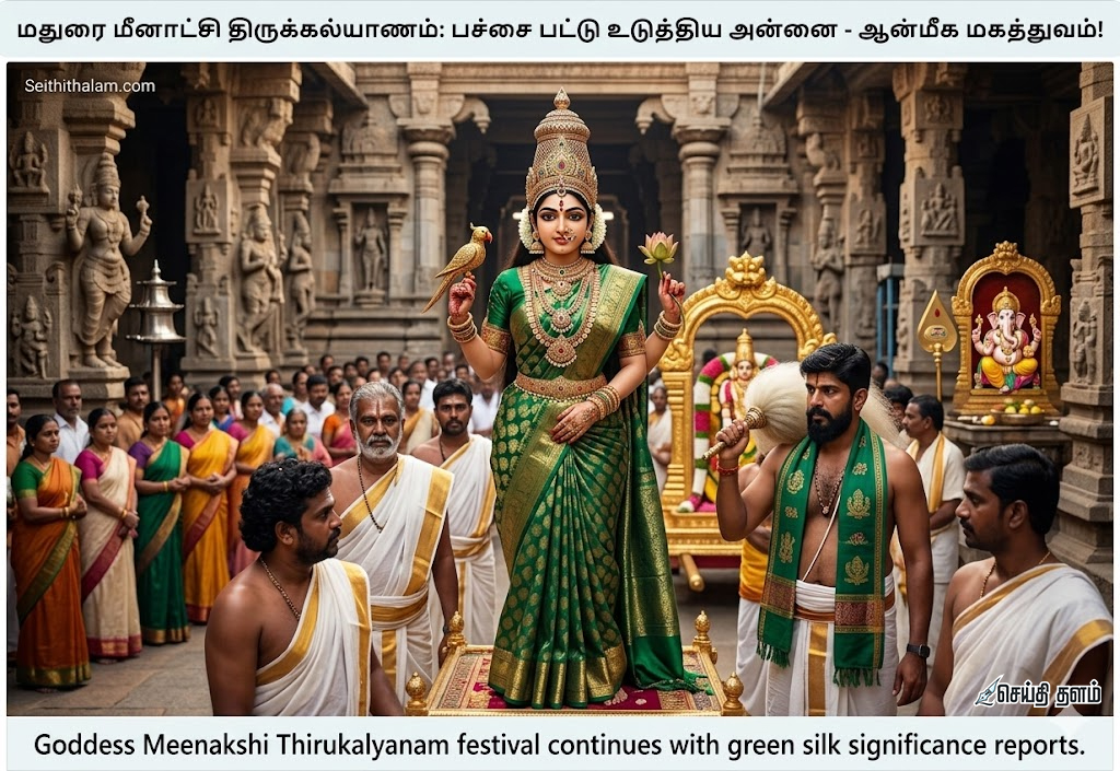 மதுரை மீனாட்சி திருக்கல்யாணம்: பச்சை பட்டு உடுத்திய அன்னை - ஆன்மீக மகத்துவம்!