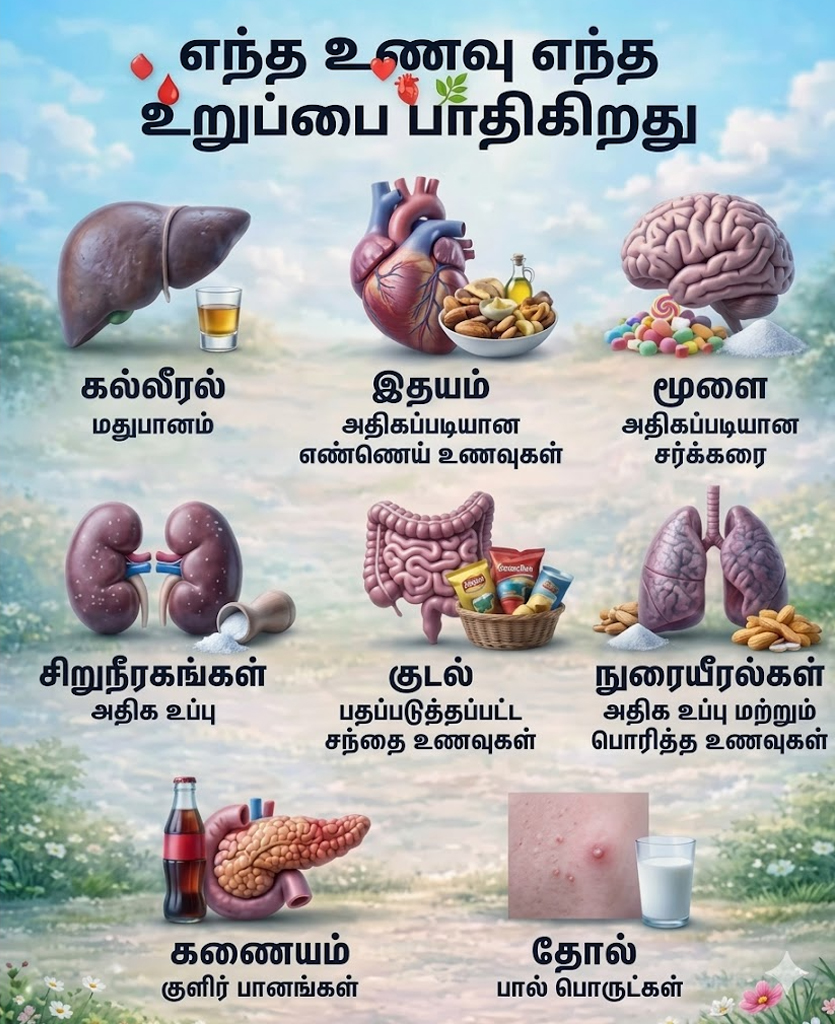 உணவுகளும் உடல் உறுப்பு பாதிப்புகளும்: ஒரு எச்சரிக்கை!