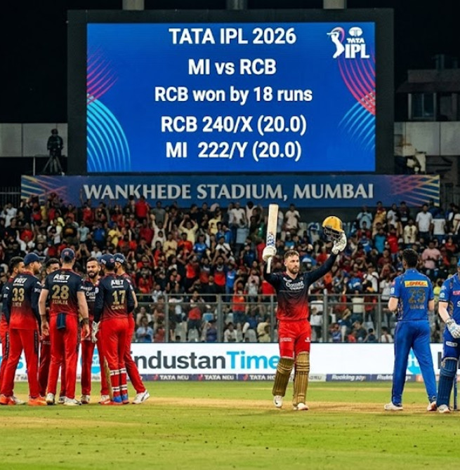 ஆர்சிபி அதிரடி வெற்றி: மும்பை இந்தியன்ஸ் தோல்வி!