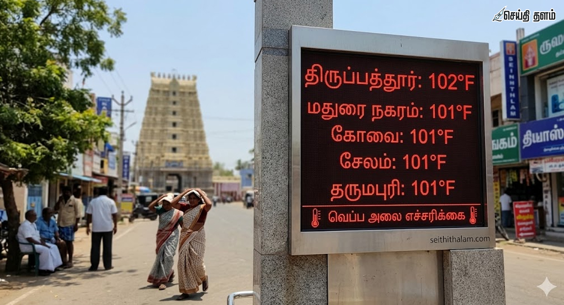தமிழகத்தின் 12 இடங்களில் சதமடித்த வெயில்: கோடை வெப்பம் உச்சம்!