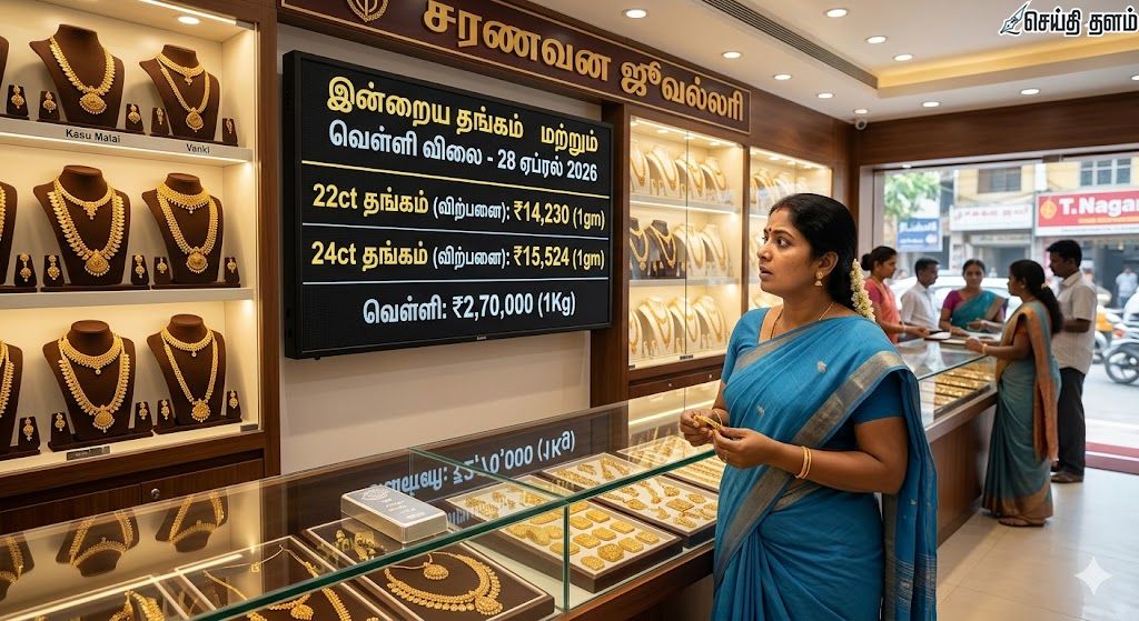 இன்றைய தங்கம், வெள்ளி விலை நிலவரம்: 28 ஏப்ரல் 2026