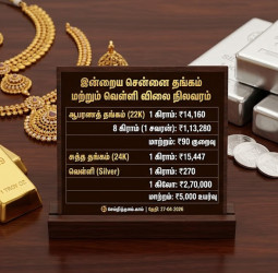 இன்றைய தங்கம் மற்றும் வெள்ளி விலை நிலவரம் (ஏப்ரல் 27, 2026)
