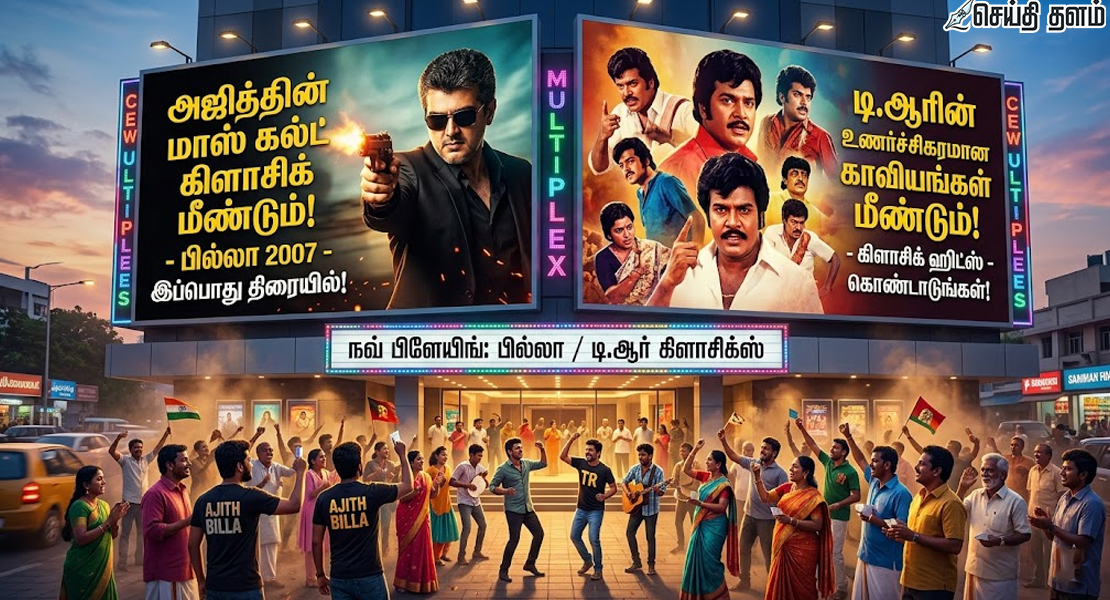 திரையில் பில்லா! ரீ-ரிலீஸ் ட்ரெண்டில் மாஸ் காட்டும் அஜித் மற்றும் டி.ஆர் படங்கள்!
