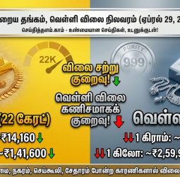 இன்றைய தங்கம், வெள்ளி விலை நிலவரம் (ஏப்ரல் 29, 2026)