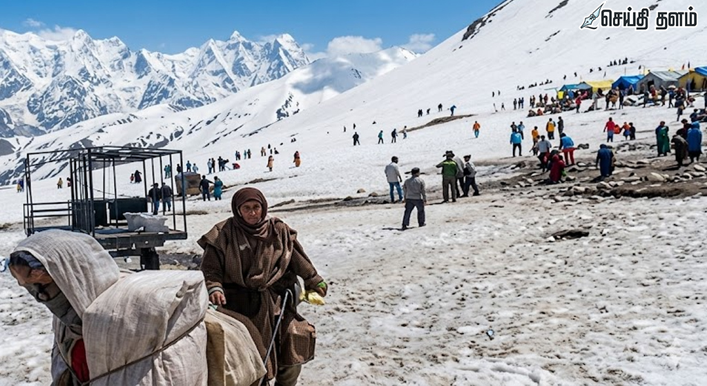 காஷ்மீரில் அலைமோதும் சுற்றுலாப் பயணிகள்!