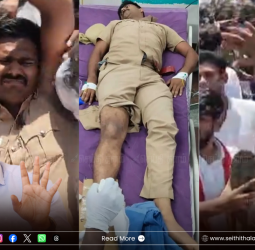 திருச்சியில் பரபரப்பு: தவெக மாநில துணைச் செயலாளர் ஆதவ் அர்ஜுனா கார் மோதி காவலருக்குக் கால் முறிவு!