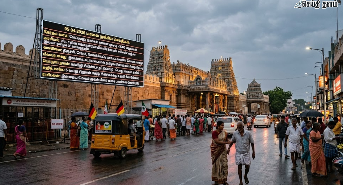 இன்றைய முக்கியச் செய்திகள்: தேர்தல் களம், வானிலை முதல் ராசிபலன் வரை! (05-04-2026)