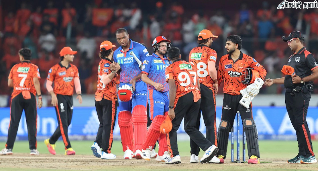 அபிஷேக் சர்மா ருத்ரதாண்டவம்! 242 ரன்கள் குவித்து டெல்லியை துவம்சம் செய்த ஹைதராபாத்!