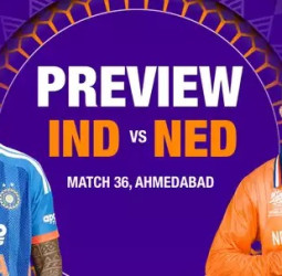 நெதர்லாந்துக்கு 194 ரன்கள் இலக்கு நிர்ணயித்த இந்தியா!