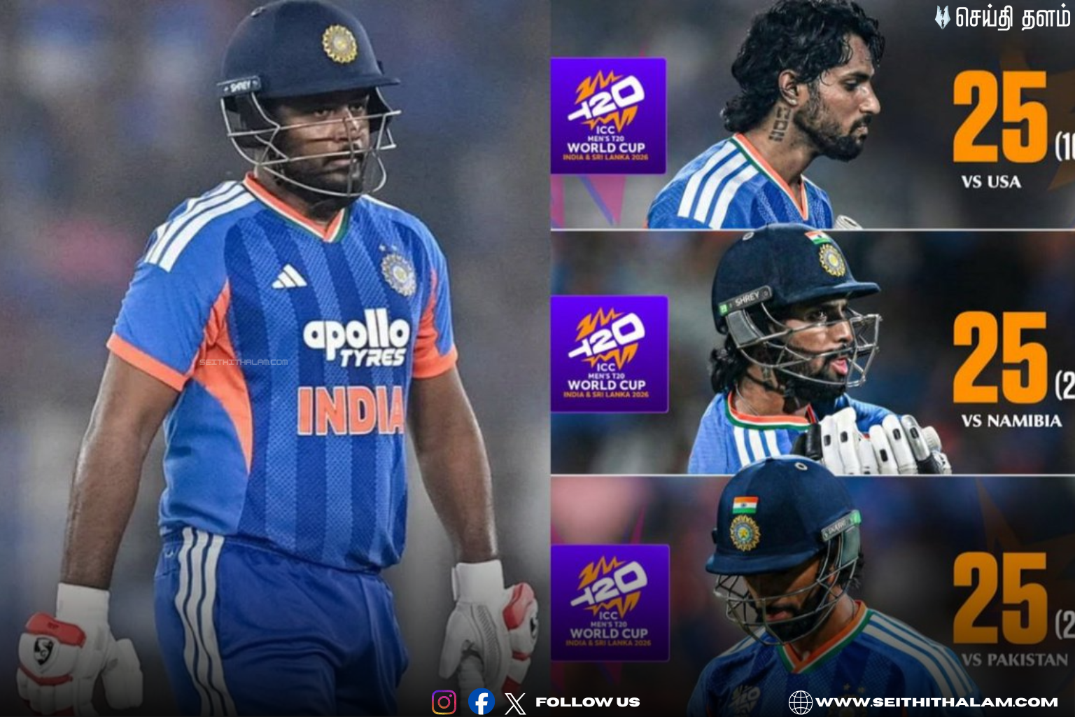 🏏 சூப்பர் 8 மோதலில் சஞ்சு சாம்சன்? - திலக் வர்மாவின் இடத்திற்கு ஆபத்து; ரையன் டென் டோஸ்கேட் கொடுத்த அதிரடி க்ளூ!