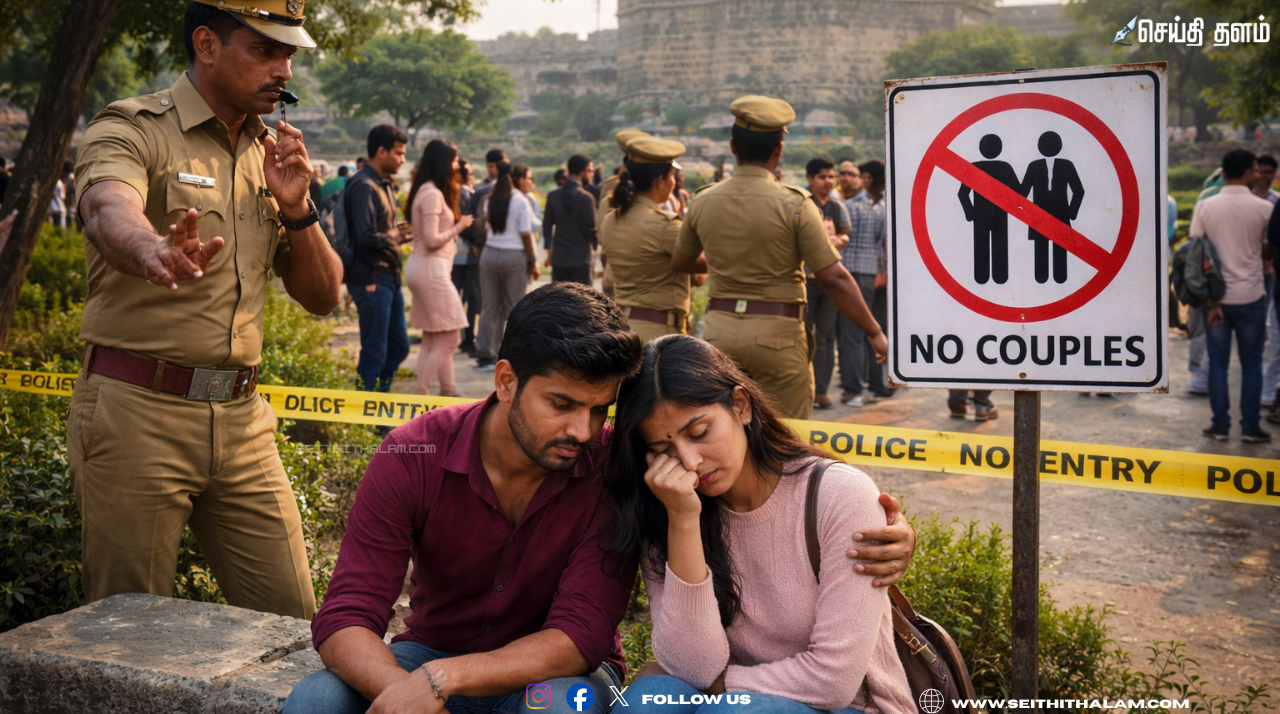 🚫 "கல்யாணம் ஆகிடுச்சா? இல்லையா?" - வேலூர் கோட்டையில் போலீஸ் கிடுக்கிப்பிடி! காதலர்களுக்கு நோ என்ட்ரி! சோகத்தில் ஜோடிகள்!