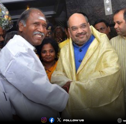 🤝 "NDA கூட்டணி வியூகம்!" - காரைக்காலில் அமித் ஷா - ரங்கசாமி சந்திப்பு! - தொகுதிப் பங்கீடு குறித்து ரகசிய ஆலோசனை!
