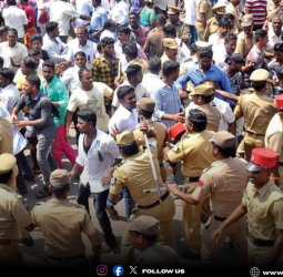 🚨போலீஸ் தடியடி - முதல்வர் ரங்கசாமி கார் முற்றுகை! - போலீசார் தடியடியில் போராட்டக்காரர்களுக்கு ரத்தக் காயம்!