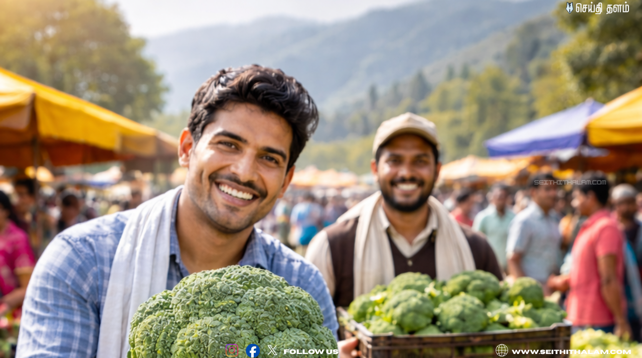 🔥 "சீனாவிலிருந்து வந்த வினோத காய்கறி!" - நீலகிரி விவசாயிகளுக்கு ஜாக்பாட்! - சந்தையில் எகிறும் 'ப்ராக்கோலி' விலை!