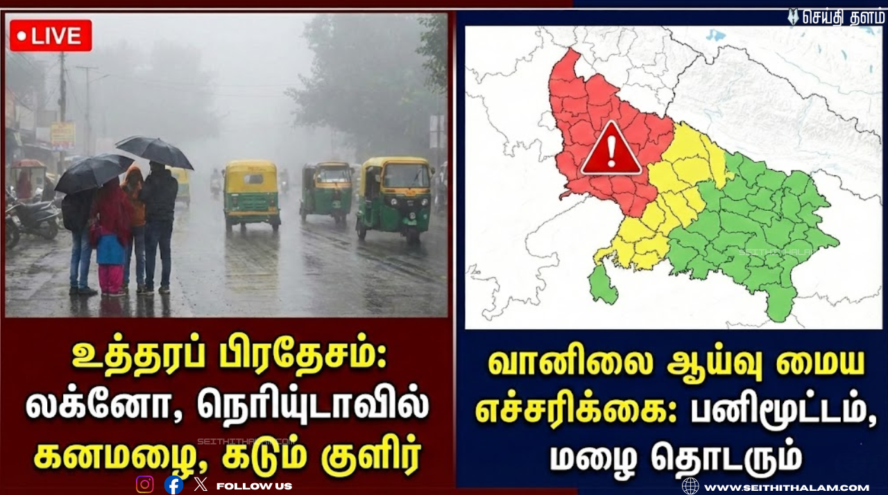 உத்தரப் பிரதேச வானிலை அப்டேட்: மேலை விக்ஷோபத்தால் (Western Disturbance) கொட்டும் மழை, கடும் பனிமூட்டம்! (ஜனவரி 2026)