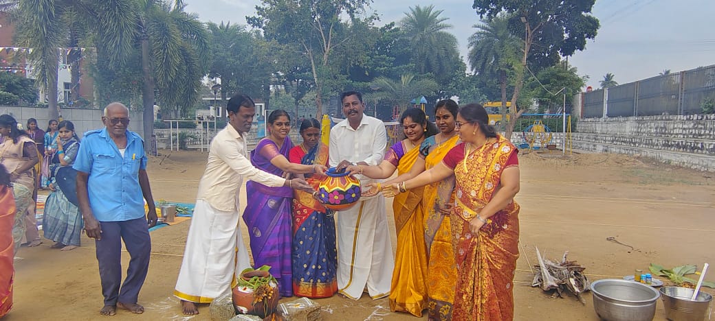 சித்தார்த் பள்ளியில் கலைக்கட்டிய பாரம்பரிய பொங்கல் விழா!, கொண்டாடிய மாணவர்கள்
