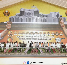 🏛️ "ஒரே மேடையில் 12 தலைவர்கள்!" - மேடை ஏறினார் பிரதமர் மோடி! - இபிஎஸ், அன்புமணி, தினகரன் உற்சாக வரவேற்பு!