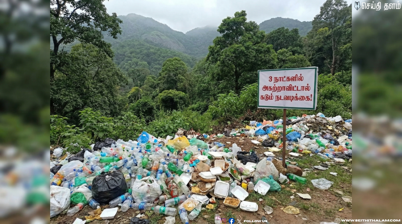 🏔️"வனப்பகுதியா? குப்பைத் தொட்டியா?" - சீராடுகானல் காடுகளில் மலைபோல் குவிந்த கழிவுகள்! -3 நாட்களில் அகற்றாவிட்டால் கடும் நடவடிக்கை!