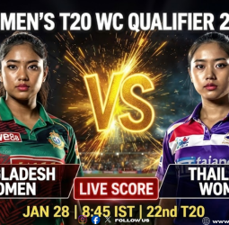ICC மகளிர் T20 உலகக்கோப்பை தகுதிச் சுற்று 2026: வங்கதேசம் vs தாய்லாந்து - நேரலை அப்டேட்ஸ்!