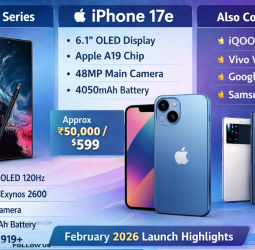 பிப்ரவரி 2026 ஸ்மார்ட்போன் வேட்டை: சாம்சங் முதல் ஆப்பிள் வரை! எதை வாங்கலாம்? முழு விவரம்!