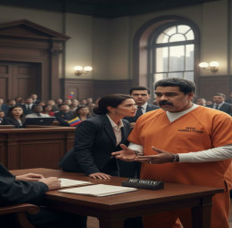 அமெரிக்க நீதிமன்றத்தில் மதுரோ: 'குற்றமற்றவர்' என வாதம்