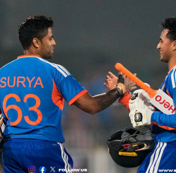 🏏 நியூசிலாந்தை துவம்சம் செய்த இந்தியா! - தொடரைக் கைப்பற்றி 'ஹேட்ரிக்' வெற்றி! - 14 பந்தில் அரைசதம் அடித்து அபிஷேக் சர்மா சாதனை!