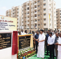 அடுக்குமாடி குடியிருப்புகளை திறந்துவைத்தார் முதல்வர் ஸ்டாலின்! - ரூ.147 கோடியில் மெகா திட்டம்!