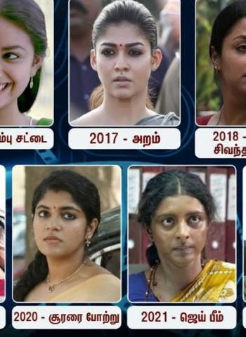 தமிழ்நாடு அரசு திரைப்பட விருதுகள்: 2016 - 2022 சிறந்த நடிகைகள் பட்டியல்!