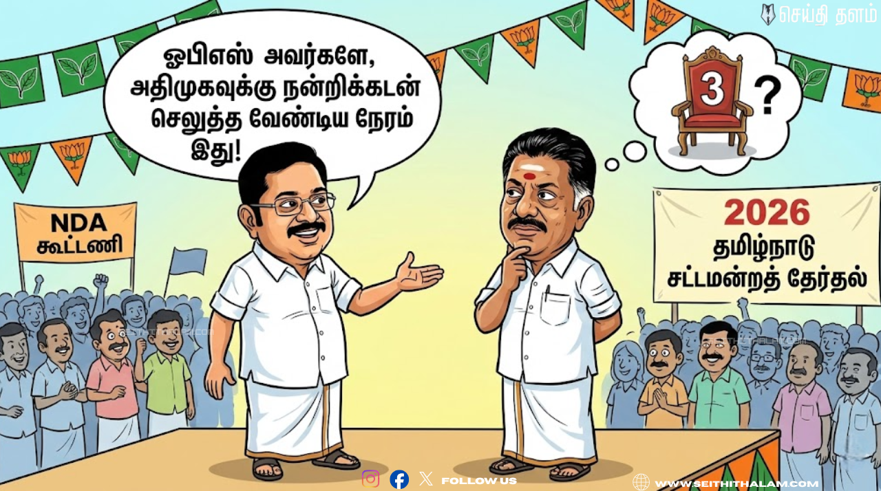 ஓபிஎஸ்-க்கு டிடிவி தினகரன் பகிரங்க அழைப்பு! அதிமுக-வில் இணையுமாறு அழுத்தம்? தமிழக அரசியலில் பரபரப்பு!