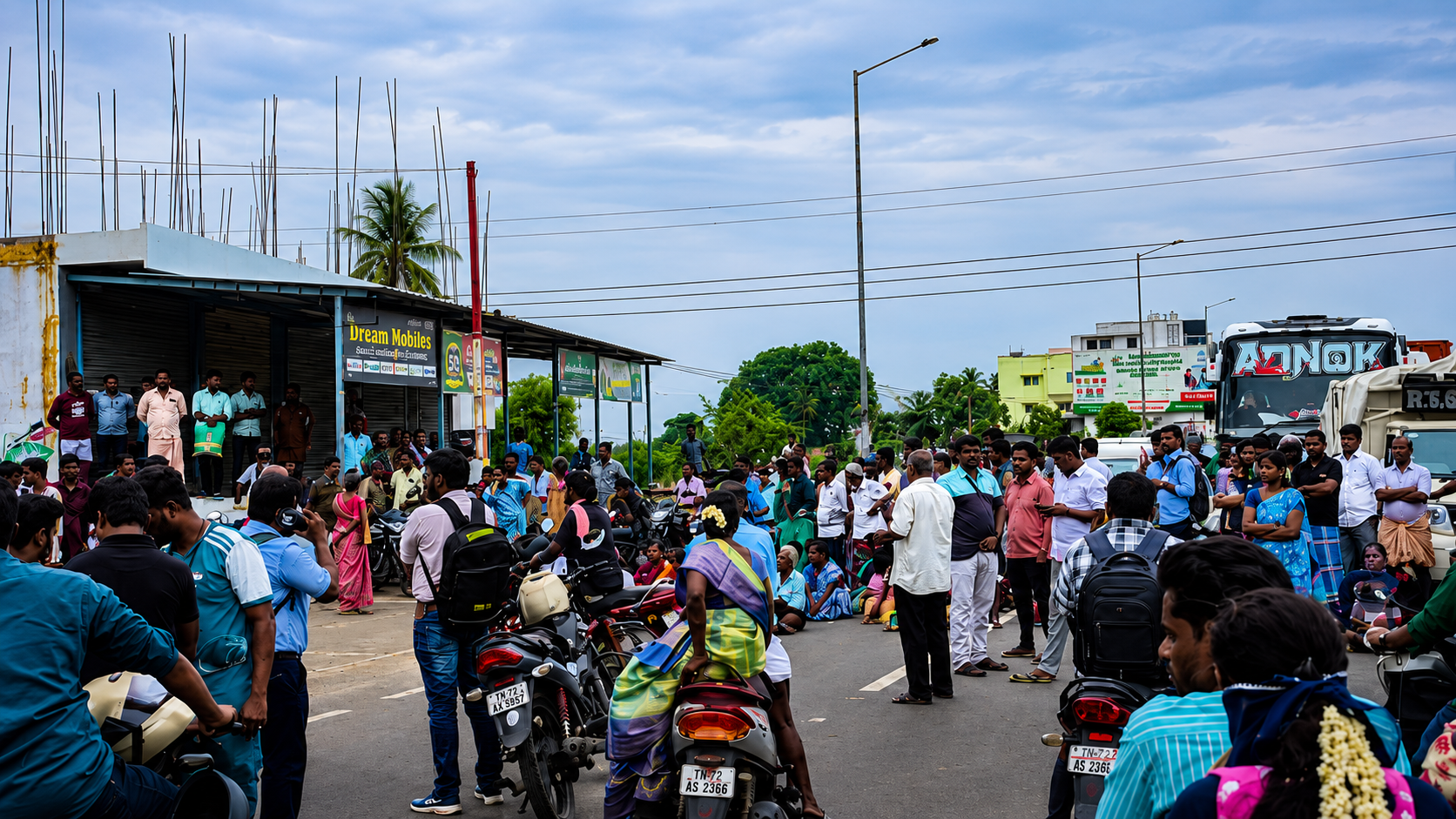 பொறுமையிழந்த மக்கள்.. தொடரும் மின் தடையால் 10வது முறையாக சாலை மறியல் - போக்குவரத்து கடும் பாதிப்பு!